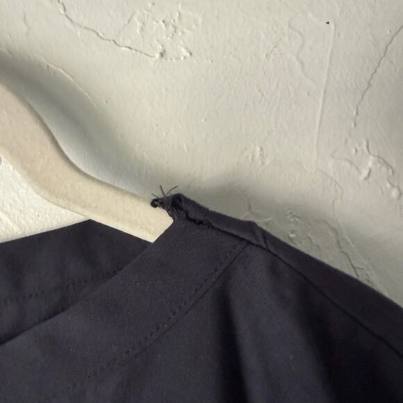 Vintage 60s Land ‘n Sea Black‎ Embroidered Blouse Made in USA Minimalist Top M - Picture 4 of 9